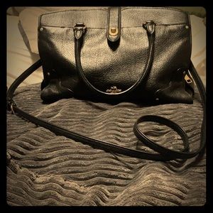 Coach Turnlock Mercer Satchel, Black